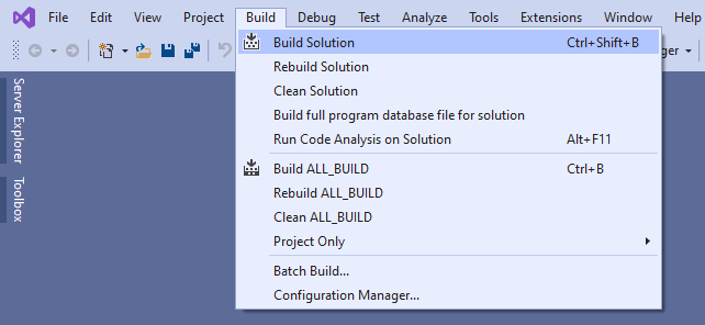 Visual Studio Build Solution