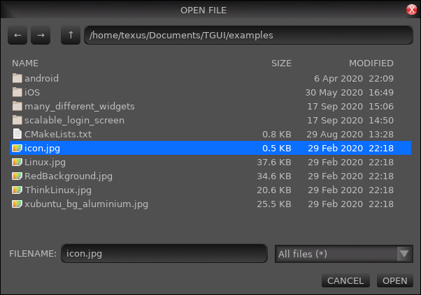 FileDialog (Black theme)